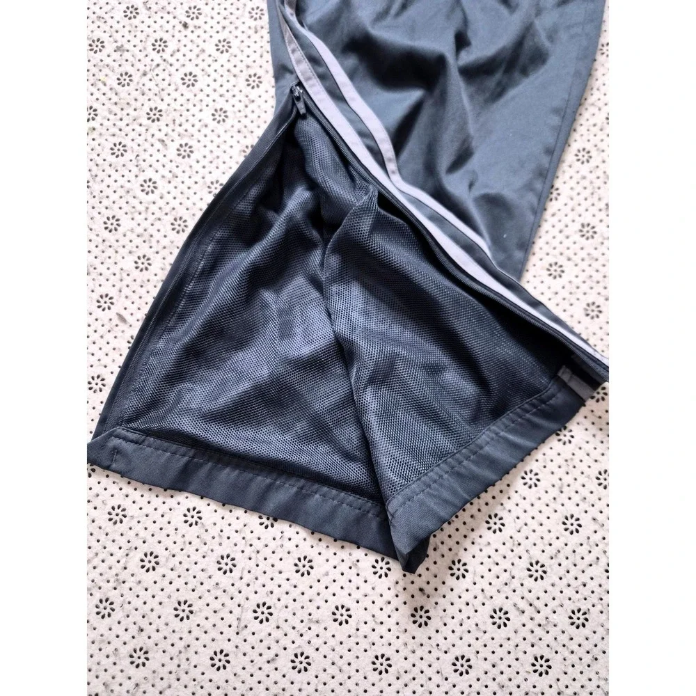 Adidas  Mens XL Track‎ Pants Black Grey  Stripe Athletic Training Pants